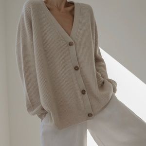 Jenni Kayne Cocoon Cashmere sweater oatmeal Med
